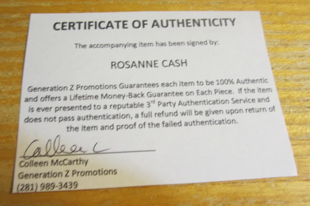 Rosanne Cash Country Musician Autographed Signed 8X10 Photo "Seven Year Ache", изображение 3
