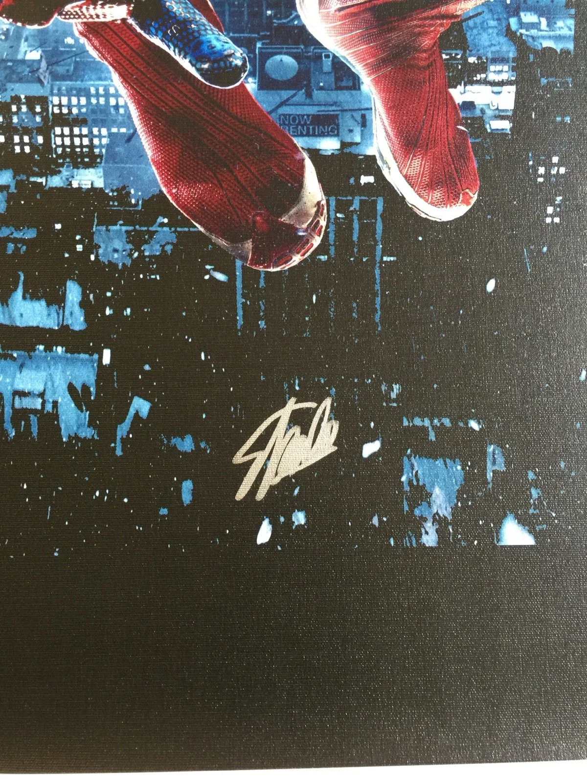 Stan lee — MARVEL COMICS STAN LEE signed 23.5x36 SPIDER-MAN GICLEE CANVAS JSA WITNESS COA 2, image 3