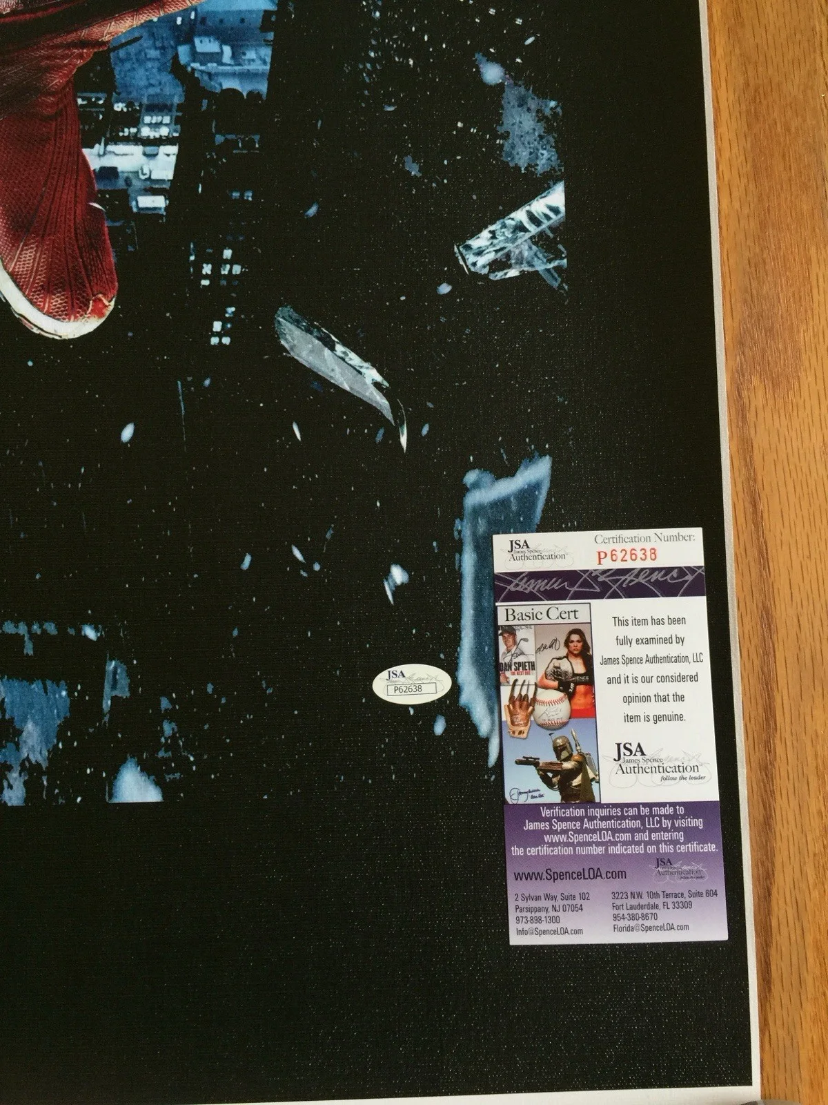 Stan lee — MARVEL COMICS STAN LEE signed 23.5x36 SPIDER-MAN GICLEE CANVAS JSA WITNESS COA 2, image 4