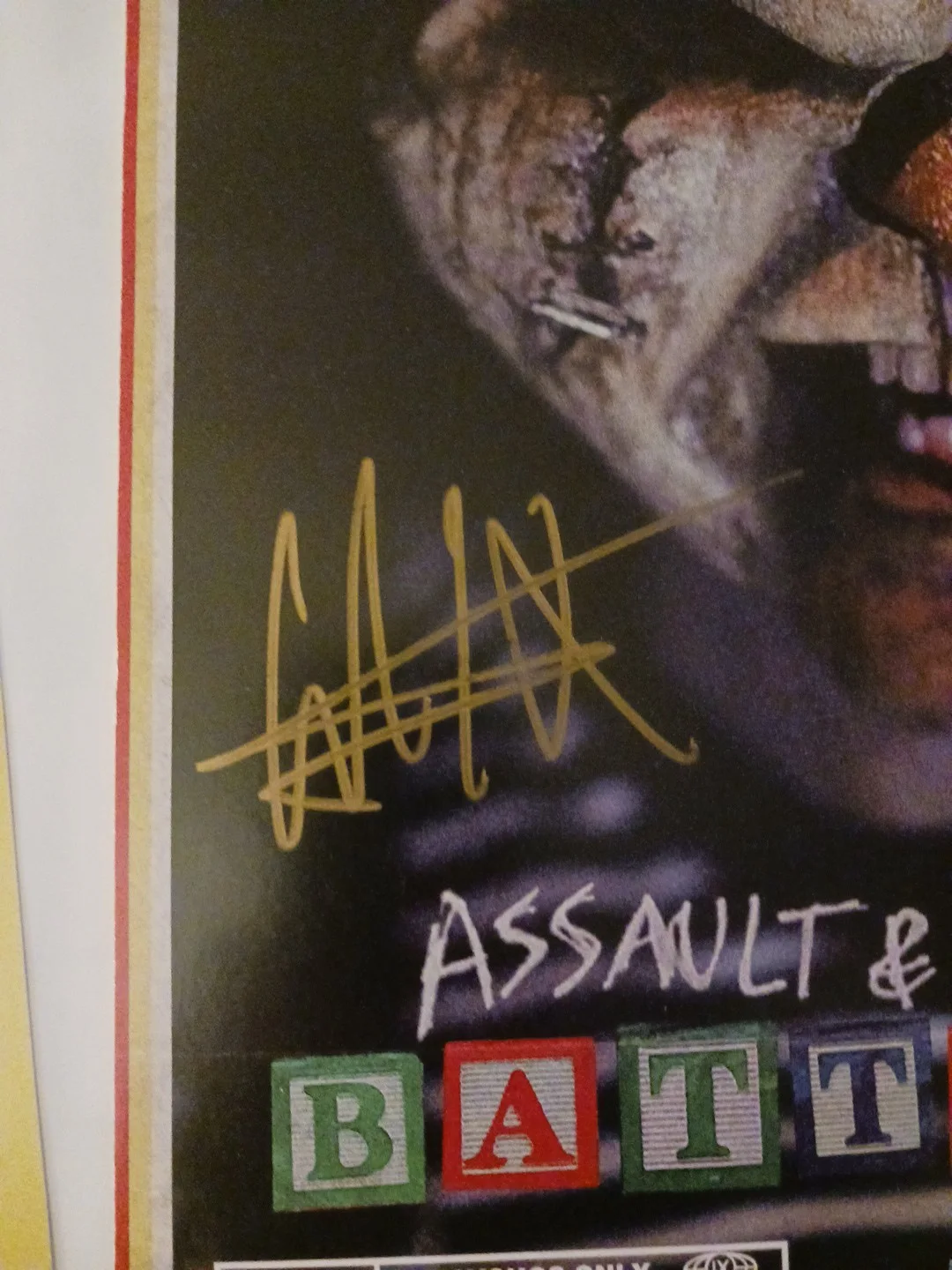 Ice Nine Kills Poster Signed Spencer Charnas 17"x11" Chucky Assault & Batteries, image 2