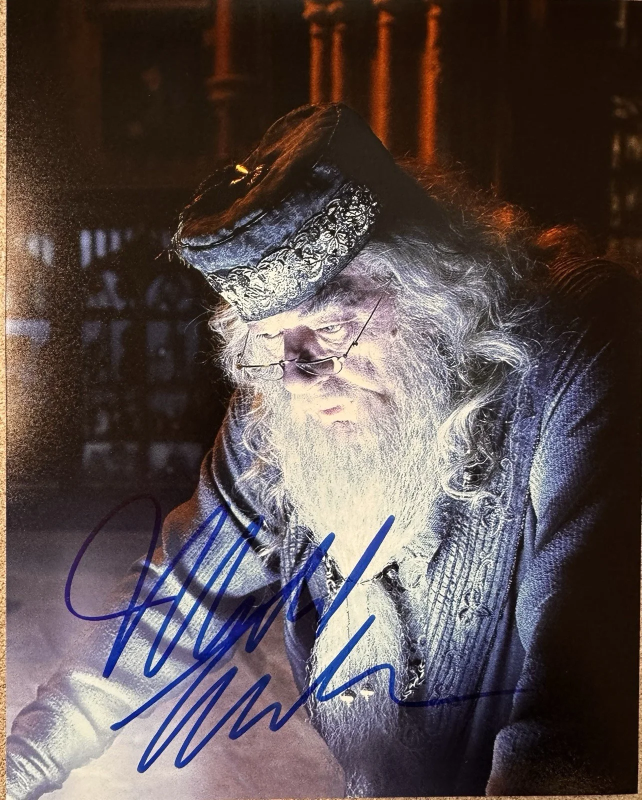 Michael Gambon — Michael Gambon Signed Autograph 8x10 Matte Harry Potter Albus Dumbledore COA