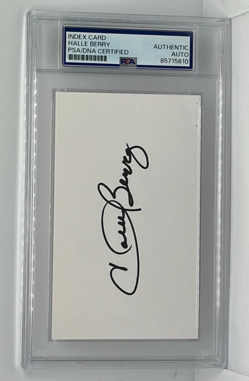 Halle Berry Auto Index Card PSA Authenticated Un Rushed Nice Signature Actress, изображение 2