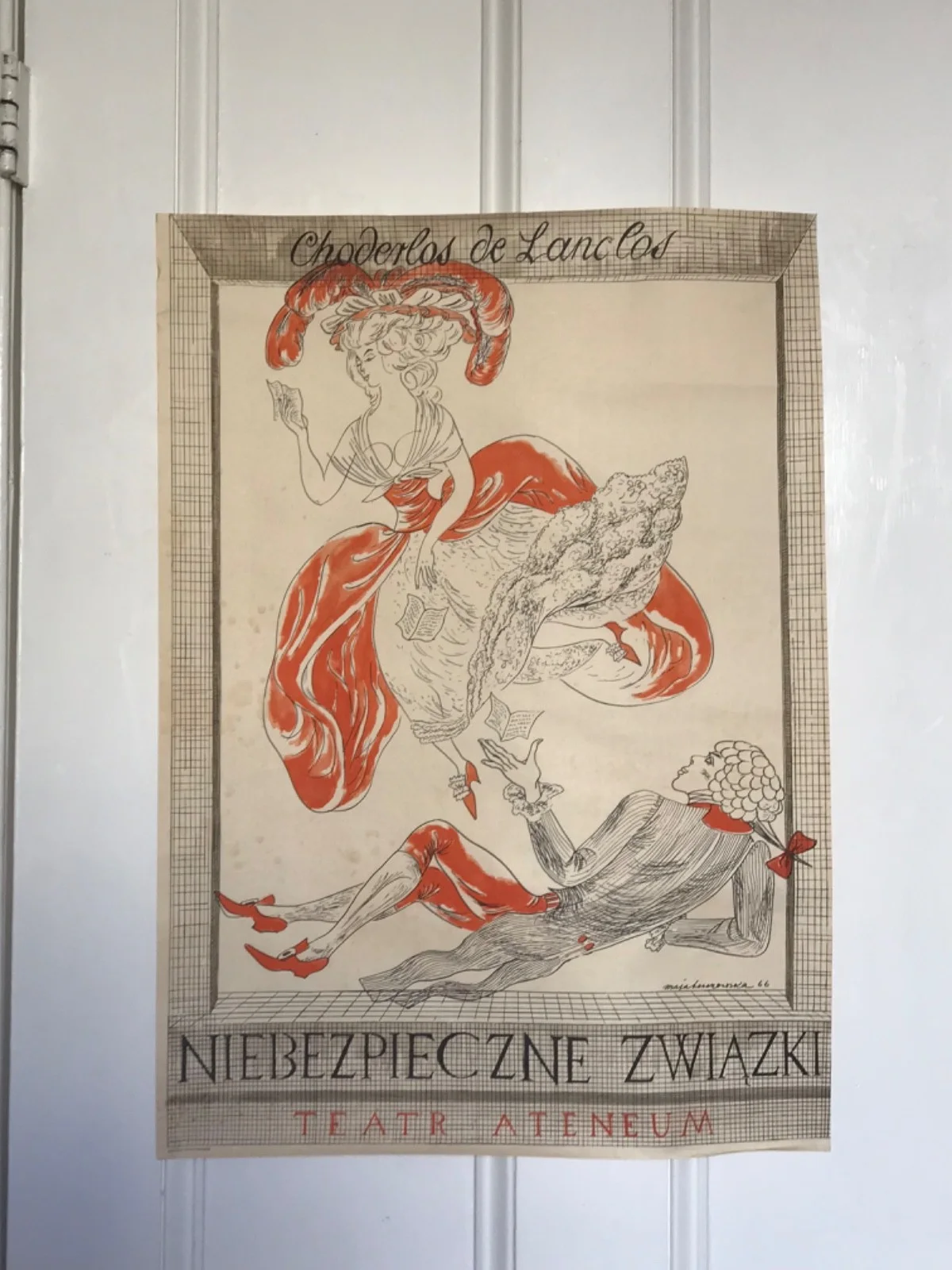 ORIGINAL 1960s “NIEBEZPEICZNE ZWIAZKI DANGEROUS LIAISONS” POLISH THEATRE POSTER, изображение 4