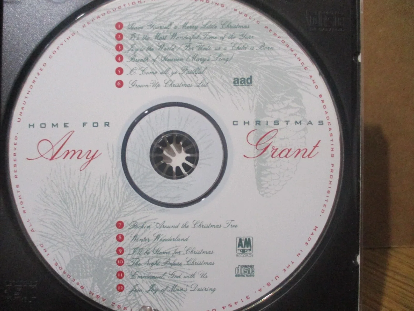 AMY GRANT AUTHENTIC SIGNED/AUTOGRAPHED HOME FOR CHRISTMAS CD, image 4