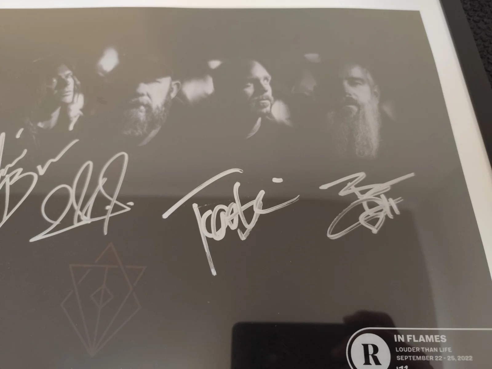 IN FLAMES - FRAMED SIGNED AUTOGRAPHED LITHOGRAPH POSTER 172/200, image 5