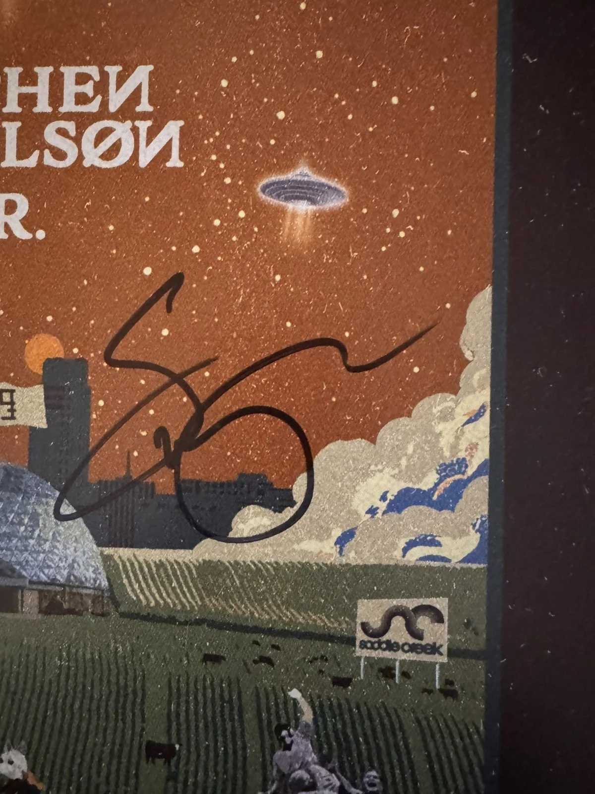 Stephen Wilson Jr. Autographed Concert Poster Omaha April 22 2026 + GARY Card, изображение 3