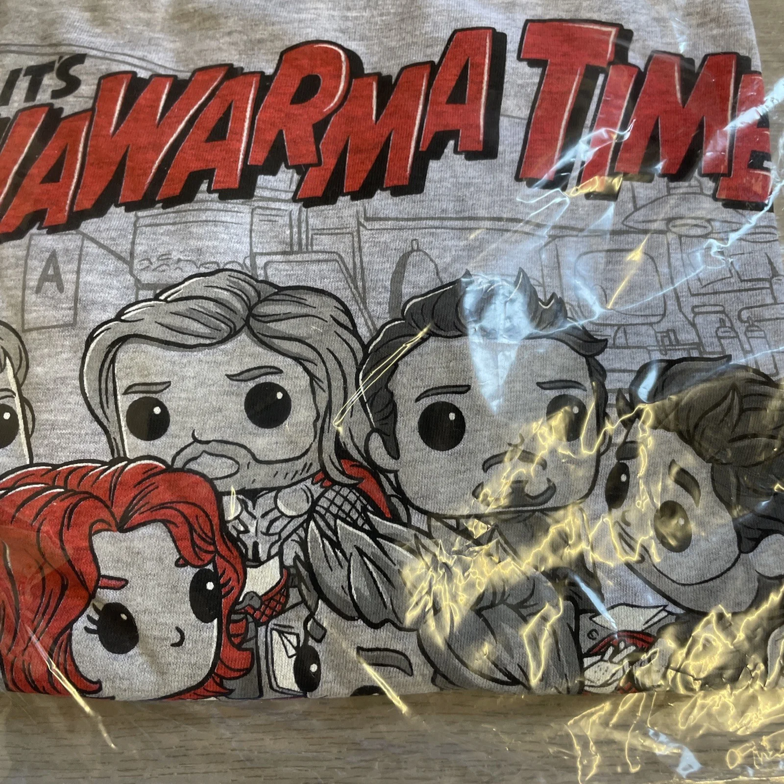 Funko Pop T-Shirt - Avengers It's Shawarma Time -Marvel Collector Corp - Size L, изображение 3
