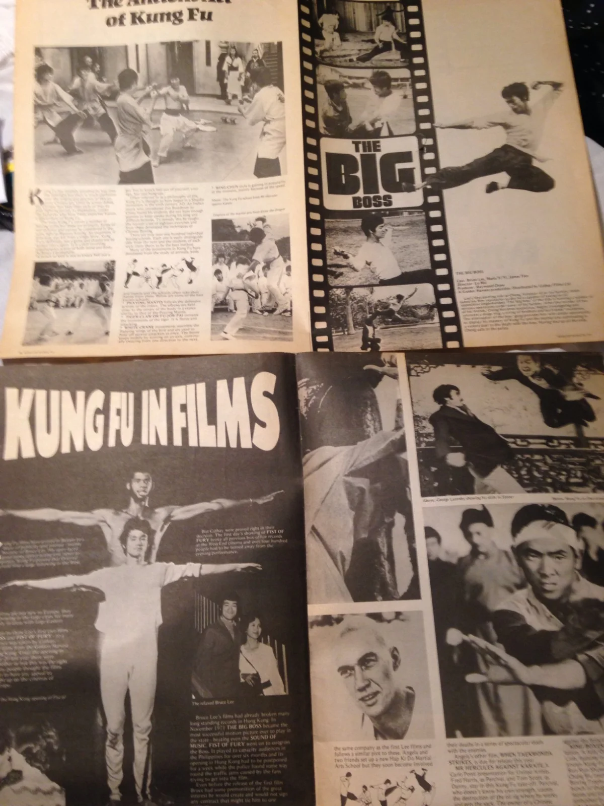 VINTAGE BRUCE LEE POSTERS FROM MAGAZINES ENTER THE DRAGON ETC, изображение 3