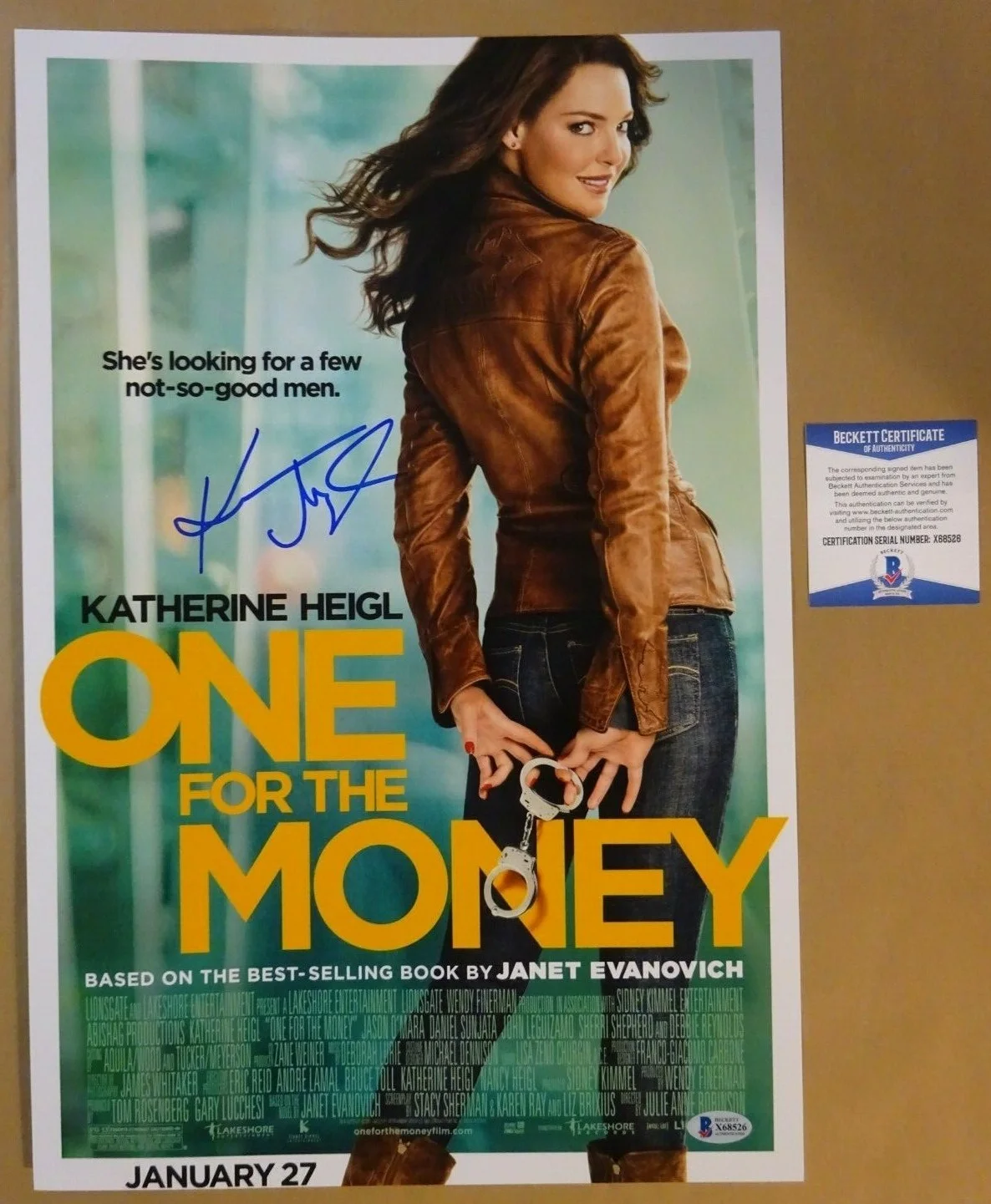 Katherine Heigl — Signed KATHERINE HEIGL Autographed ONE FOR THE MONEY 12x18 Photo BECKETT BAS COA