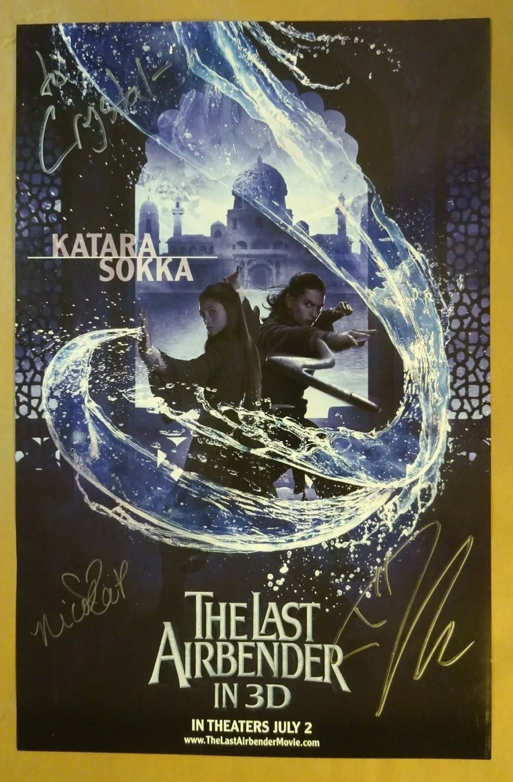Jackson Rathbone & Nicola Peltz — Signed JACKSON RATHBONE & NICOLA PELTZ - THE LAST AIRBENDER 11x17 Personalized