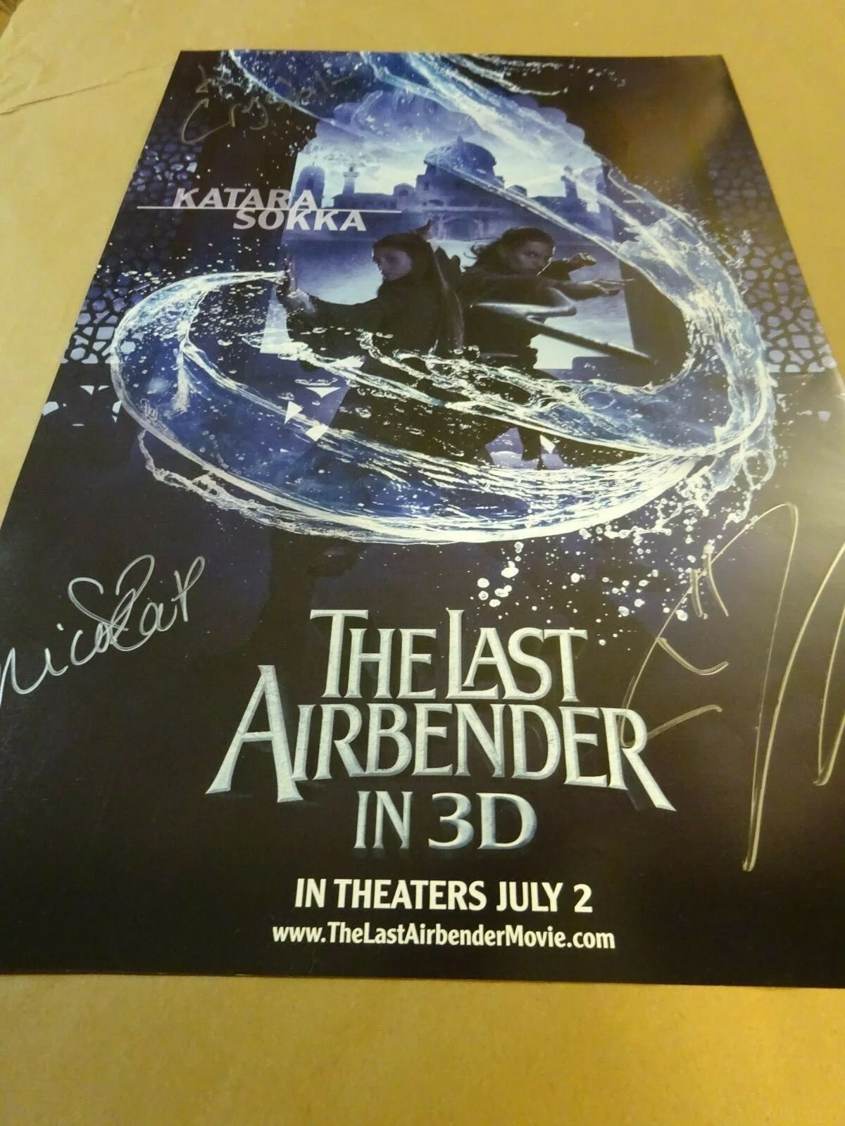 Jackson Rathbone, Nicola Peltz — Signed JACKSON RATHBONE & NICOLA PELTZ - THE LAST AIRBENDER 11x17 Personalized, изображение 2