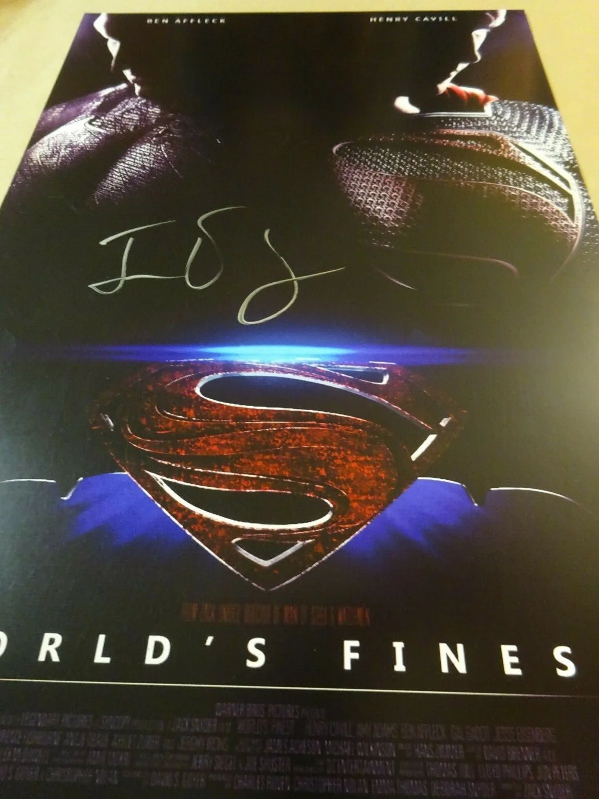 Jesse Eisenberg — Signed Jesse Eisenberg Man of Steel World's Finest Photo 11x17 Beckett BAS COA, изображение 4