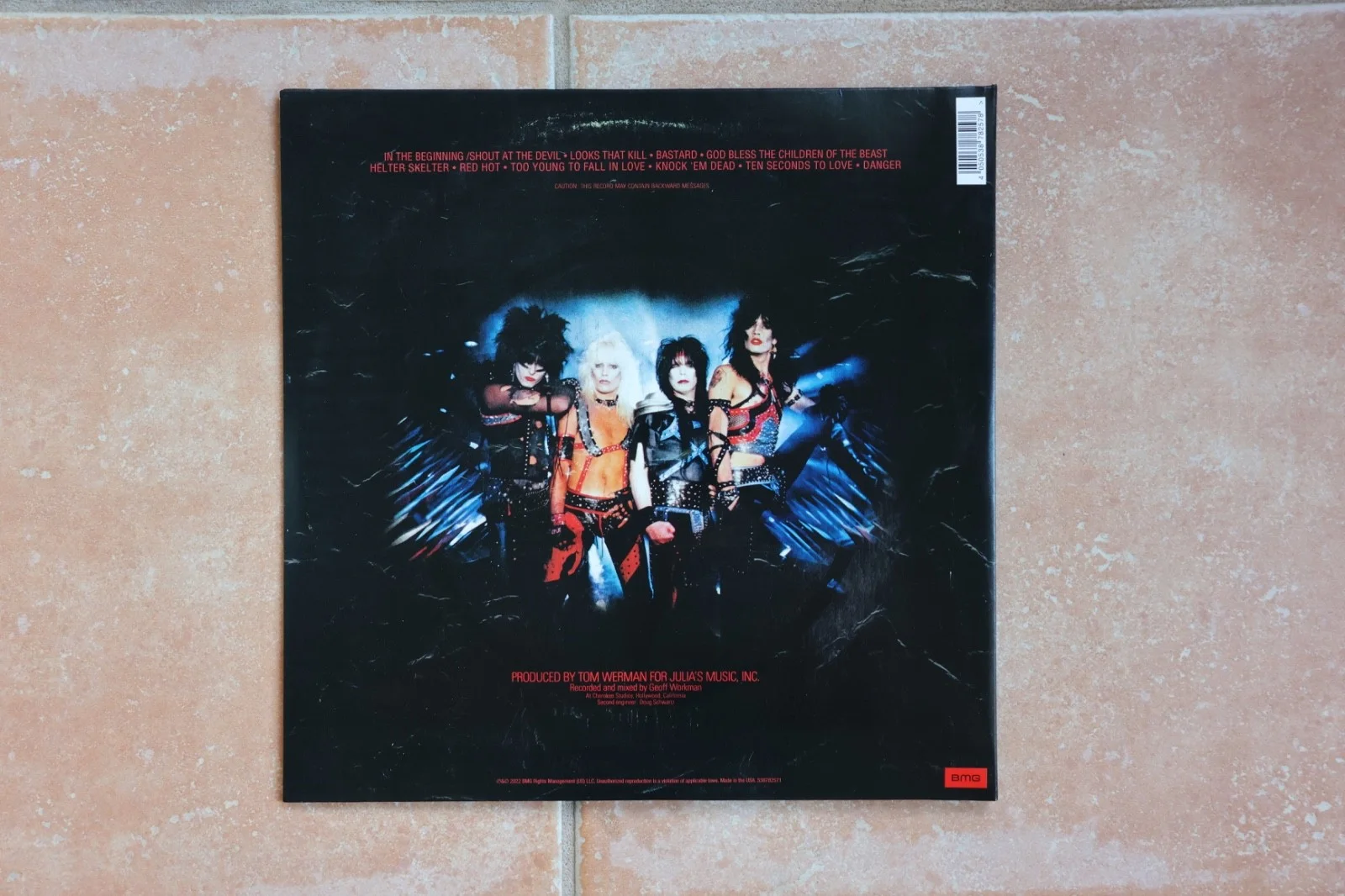 Nikki Sixx Signed Autographed Motley Crue Shout At The Devil Album Record SATD, image 5