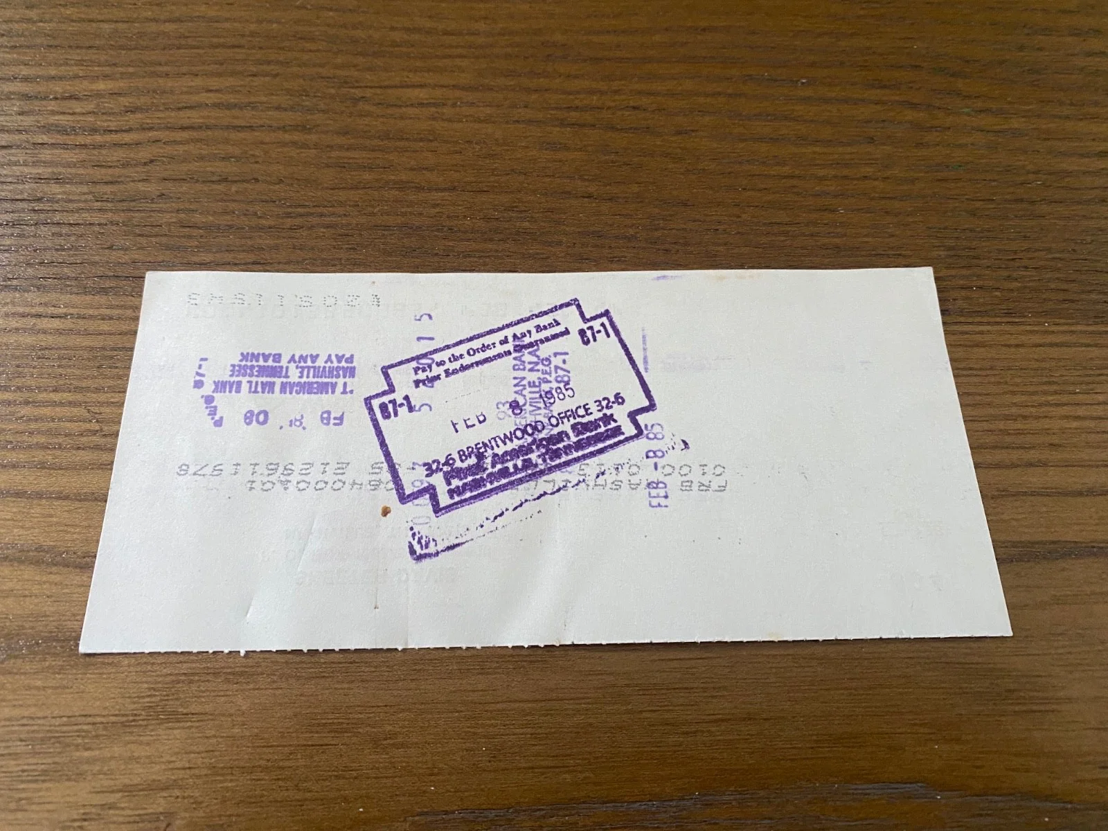 Skeeter Davis — Skeeter Davis - Autographed Signed Check - The End of The World - 1967, изображение 3