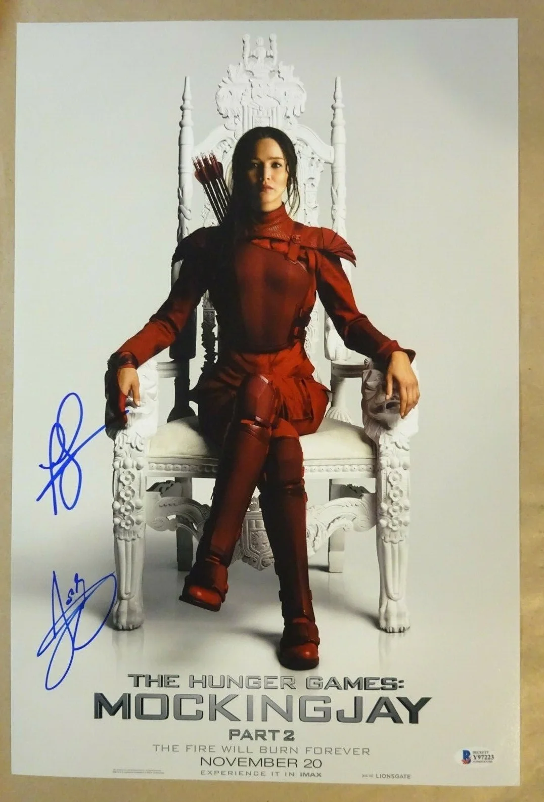 Francis Lawrence, Josh Hutcherson — Signed FRANCIS LAWRENCE JOSH HUTCHERSON HUNGER GAMES 12x18 Photo BECKETT BAS COA, изображение 2