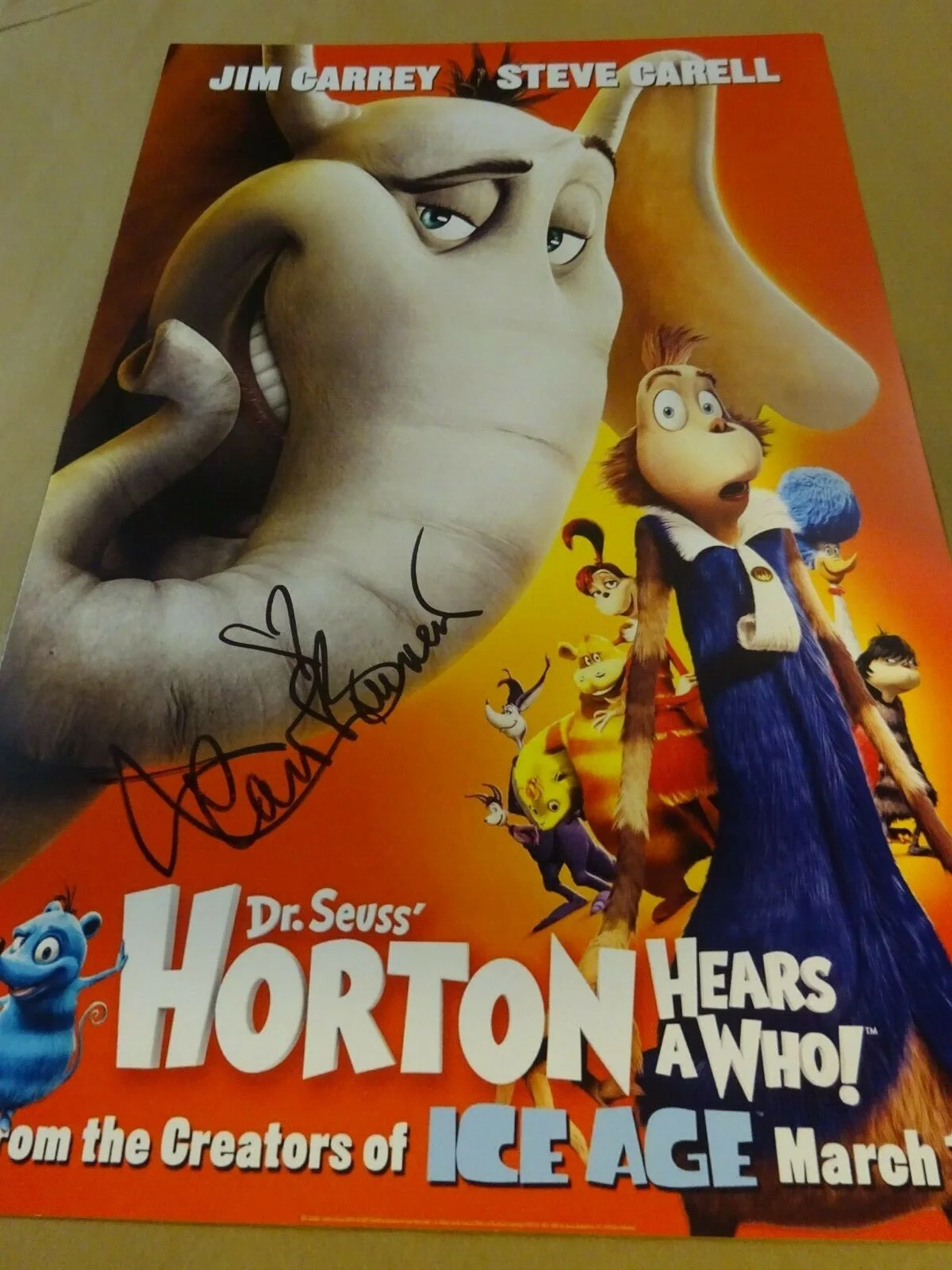 Carol Burnett — Signed CAROL BURNETT Autographed HORTON HEARS A WHO 11"x17" Photo, изображение 2