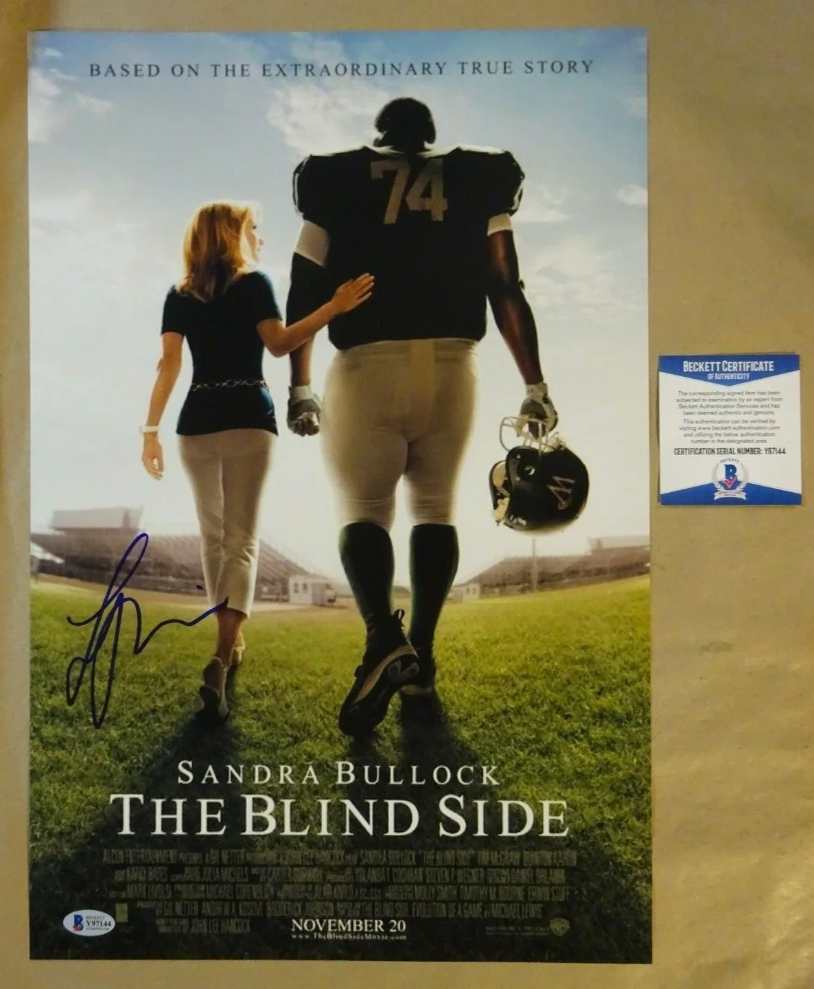 Lily Collins — Signed LILY COLLINS Autographed THE BLIND SIDE 12"x18" Photo BECKETT BAS COA