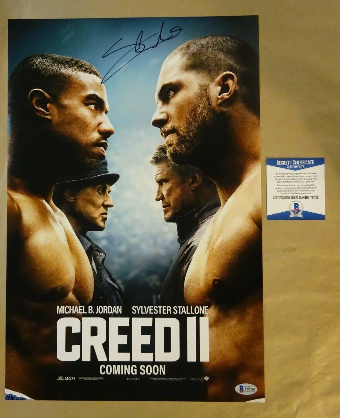 Steven Caple Jr — Signed STEVEN CAPLE JR. Autographed CREED II 12"x18" Photo BECKETT BAS COA