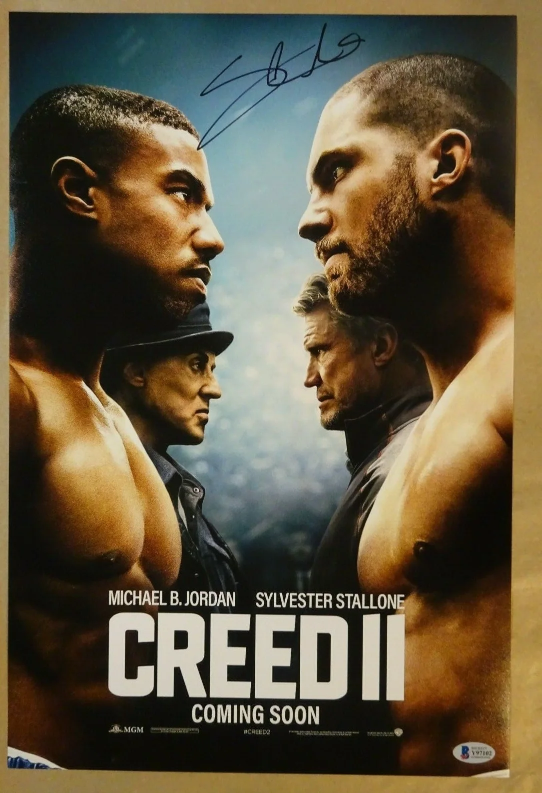 Steven Caple Jr — Signed STEVEN CAPLE JR. Autographed CREED II 12"x18" Photo BECKETT BAS COA, image 2