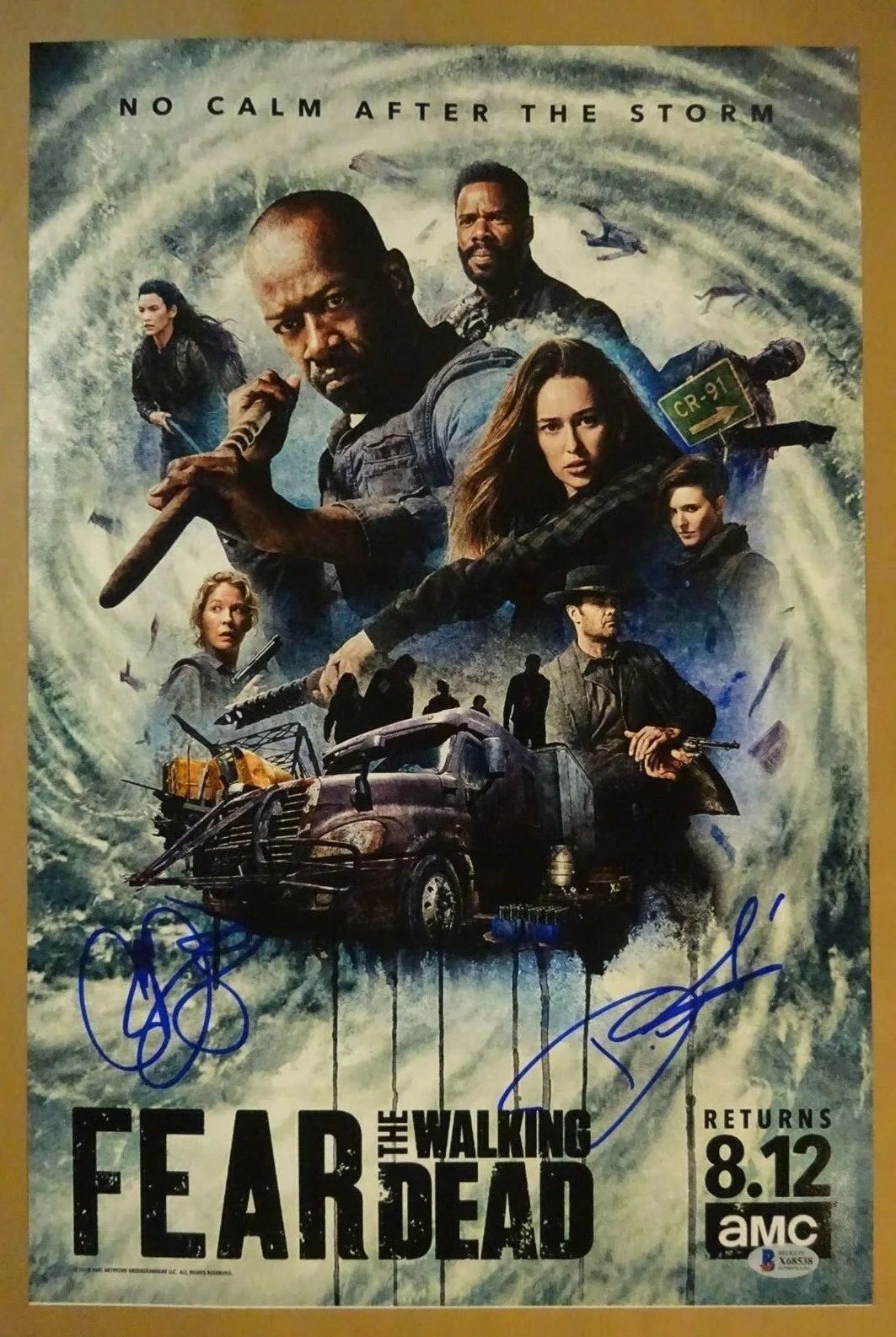 Colman Domingo, Danay Garcia — Signed DANAY GARCIA COLMAN DOMINGO FEAR THE WALKING DEAD 12x18 Photo BECKETT COA, изображение 2