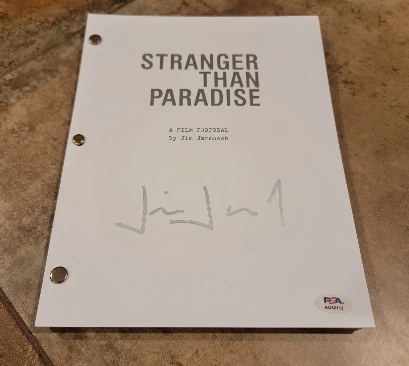 Jim Jarmusch — Jim Jarmusch signed Stranger Than Paradise script full 55 pages PSA DNA