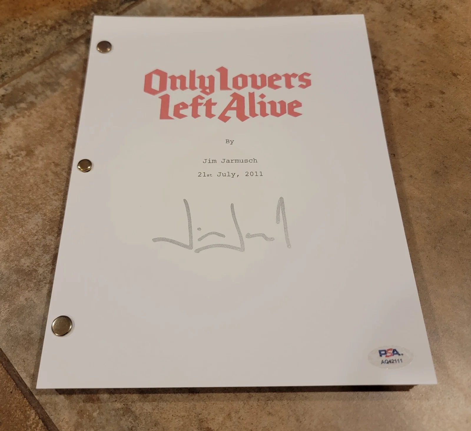 Jim Jarmusch — Jim Jarmusch signed Only Lovers Left Alive script full 99 pages PSA DNA