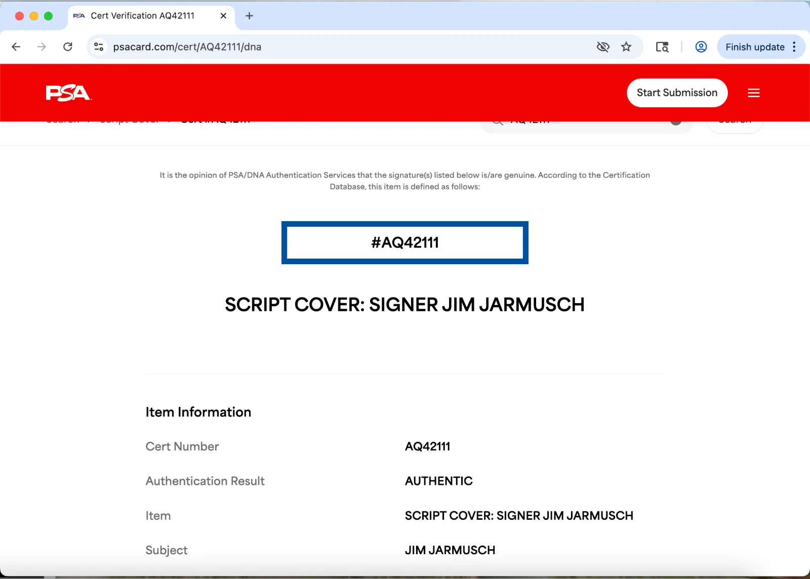 Jim Jarmusch — Jim Jarmusch signed Only Lovers Left Alive script full 99 pages PSA DNA, image 3