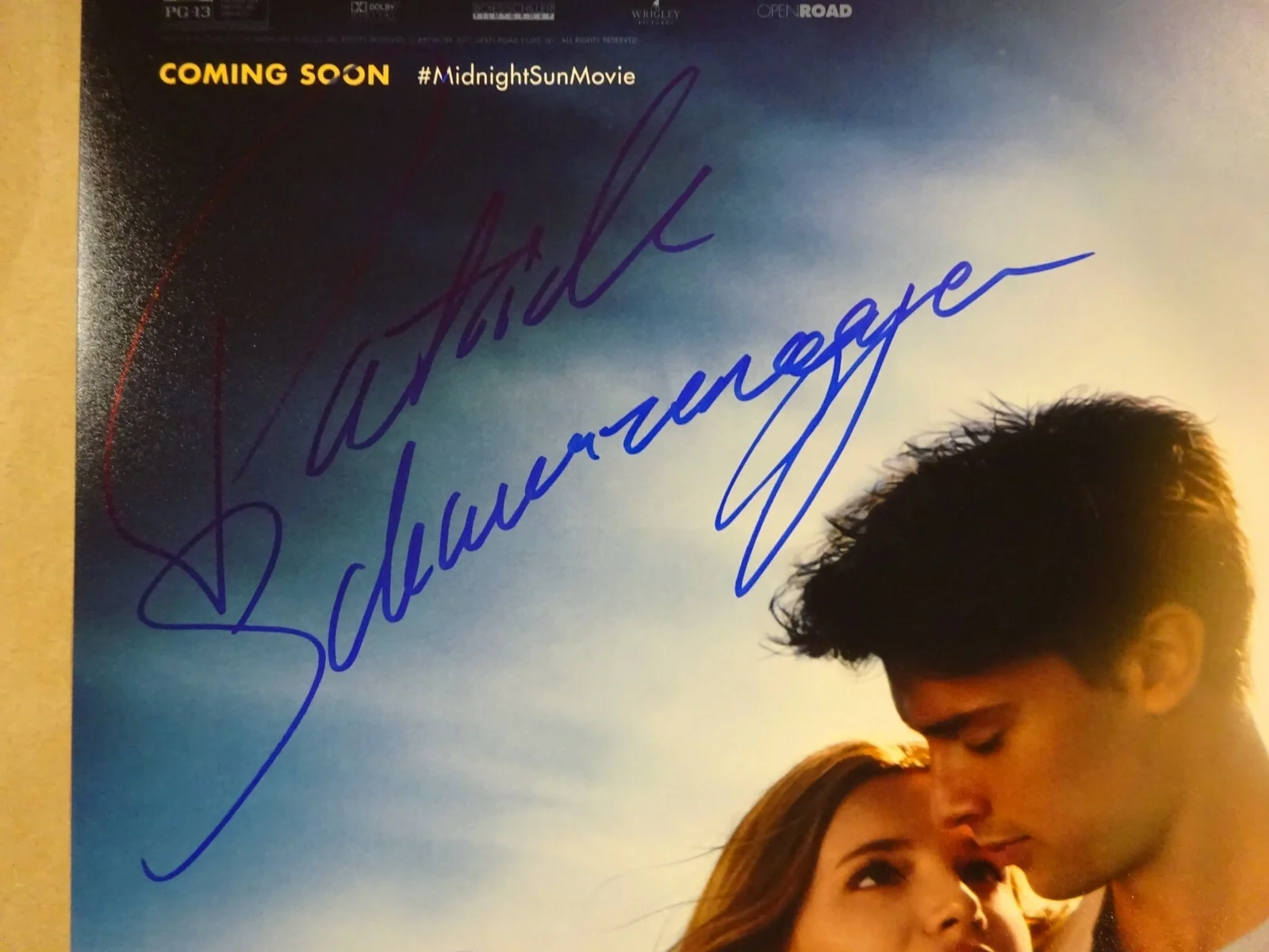 Bella Thorne, Patrick Schwarzenegger — Signed BELLA THORNE & SCHWARZENEGGER MIDNIGHT SUN 12"x18" Photo BECKETT BAS COA, изображение 4