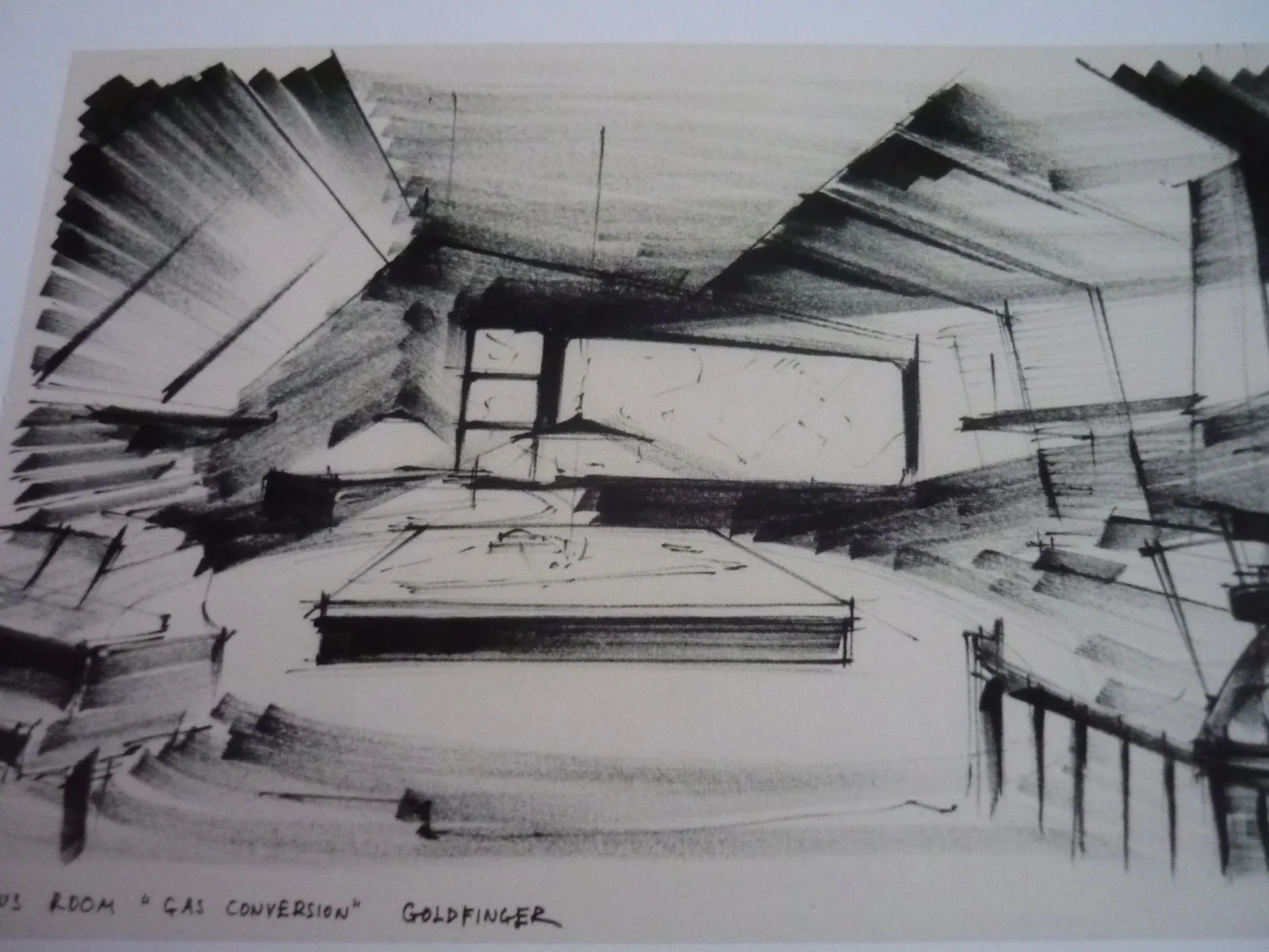 14x11 framed ready to 007 james bond goldfinger storyboard rumpus room drawings, изображение 3
