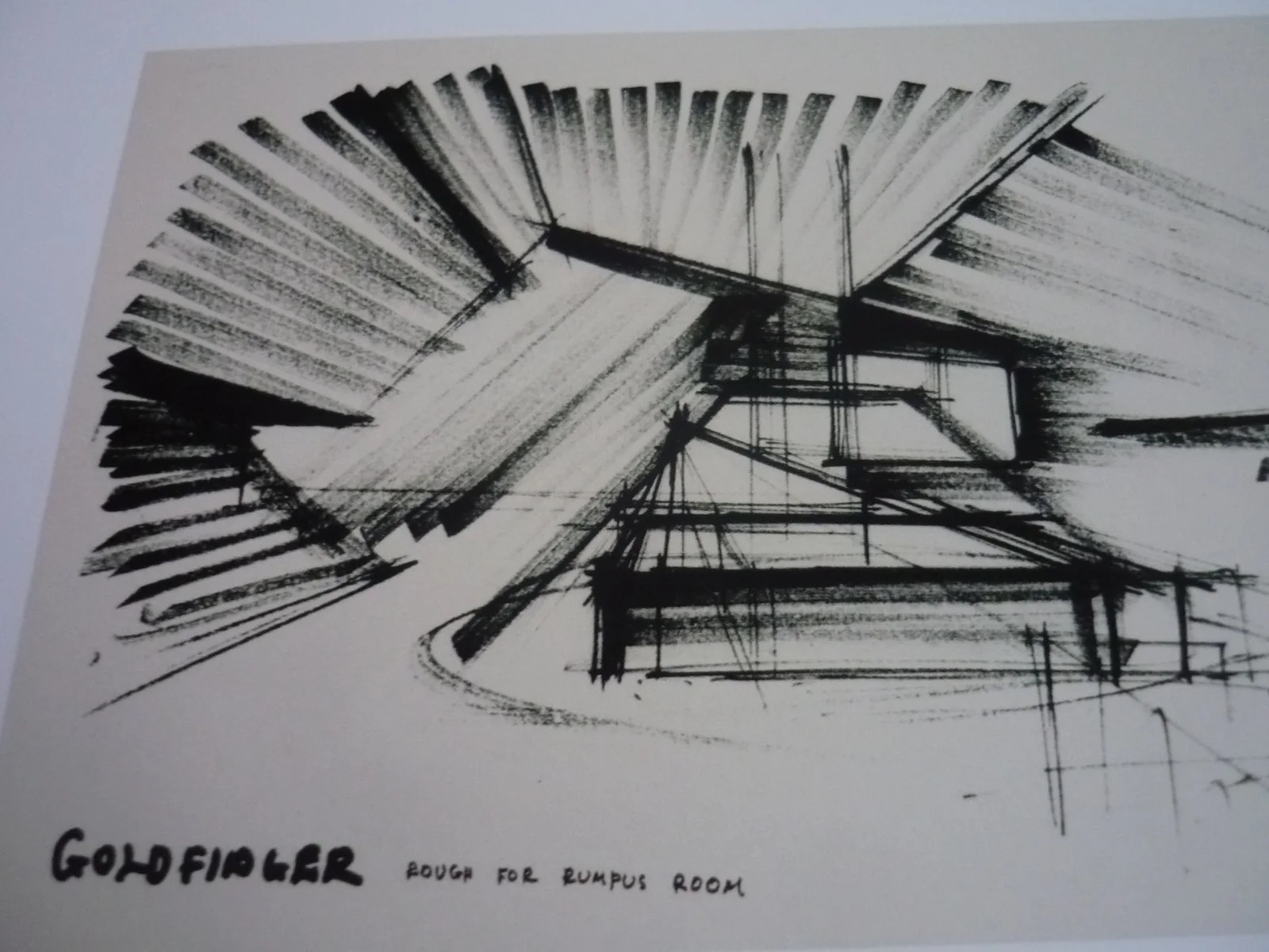 14x11 framed ready to 007 james bond goldfinger storyboard rumpus room drawings, изображение 4