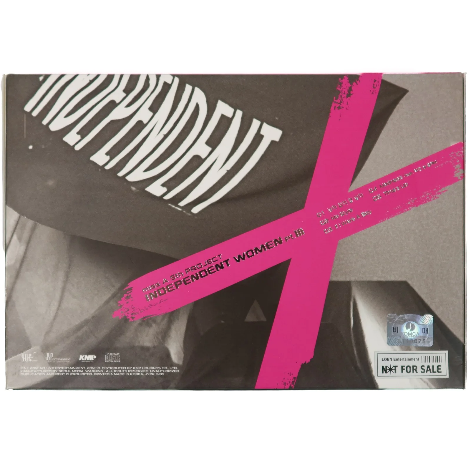 Miss A - Independent Women Pt.III 2nd Mini Album Signed Promo CD 2012, изображение 3