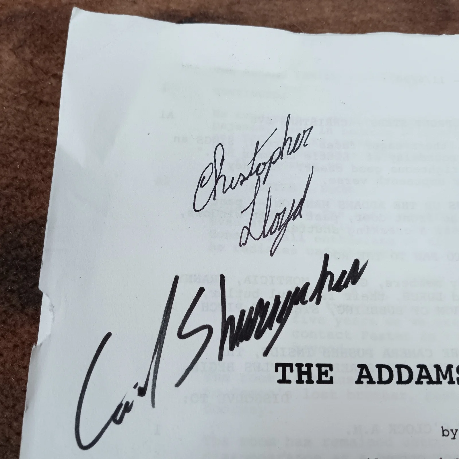 Addams Family Script Signed Autographed Christopher Lloyd Christina Ricci, image 3