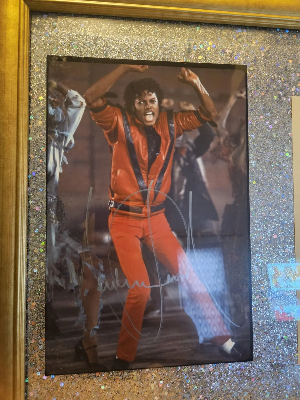 Framed 23x19 Michael Jackson Original Signed Photograph Verified Authentication, image 2