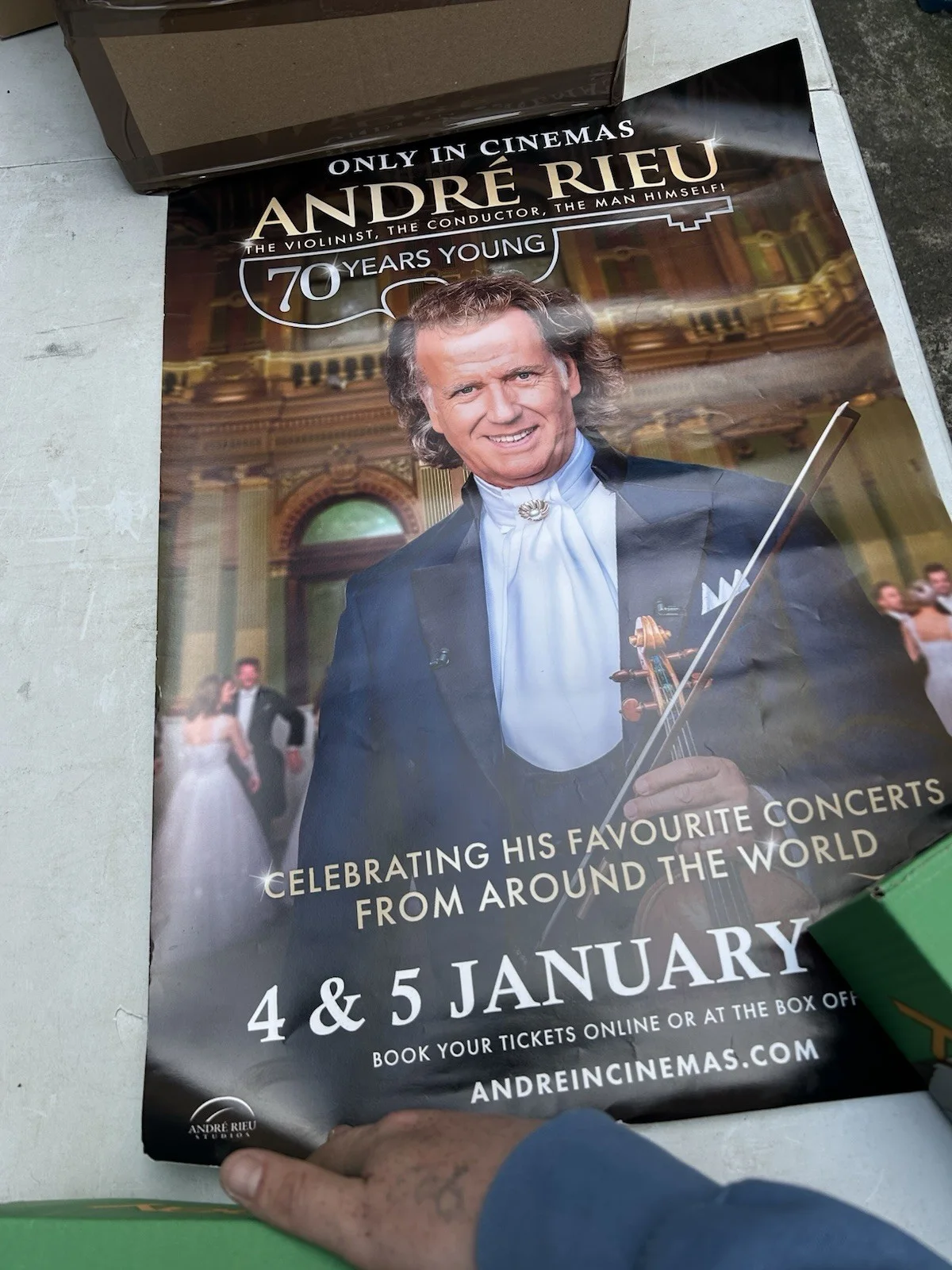 promotional poster for the André Rieu: 70 Years Young cinematic concert event, изображение 4