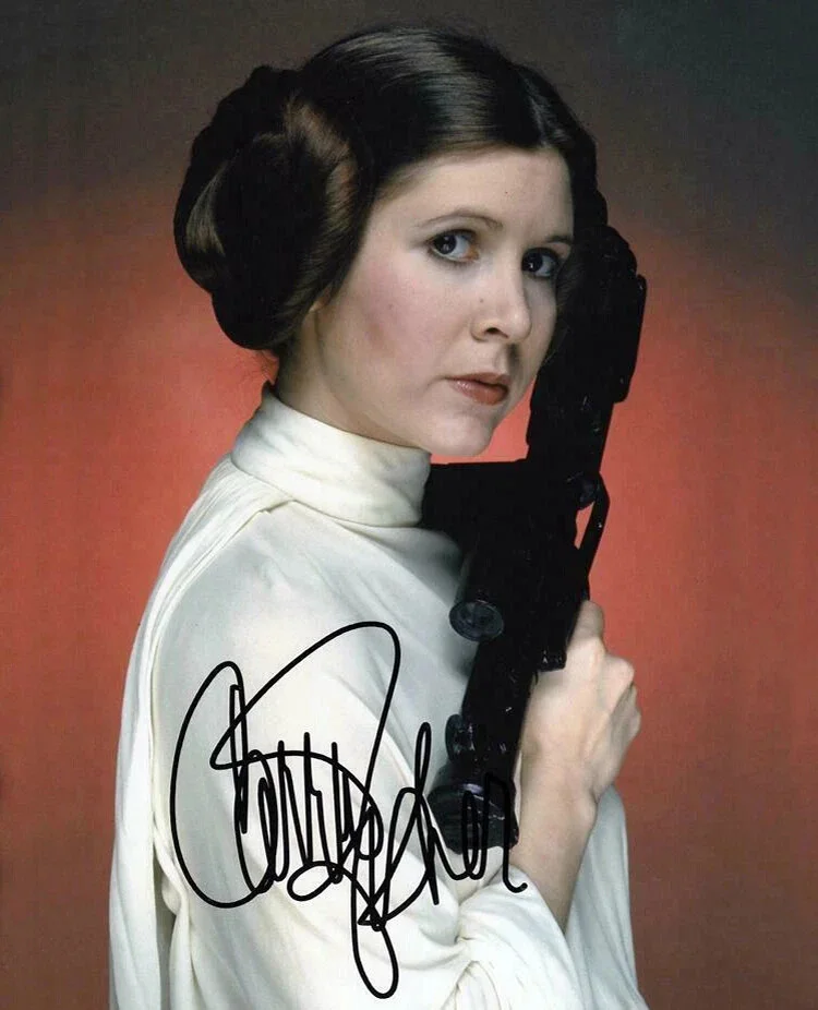 CARRIE FISHER — STAR WARS CARRIE FISHER 8.5X11 SIGNED PHOTO PRINCESS LEIA AUTOGRAPH POSTER