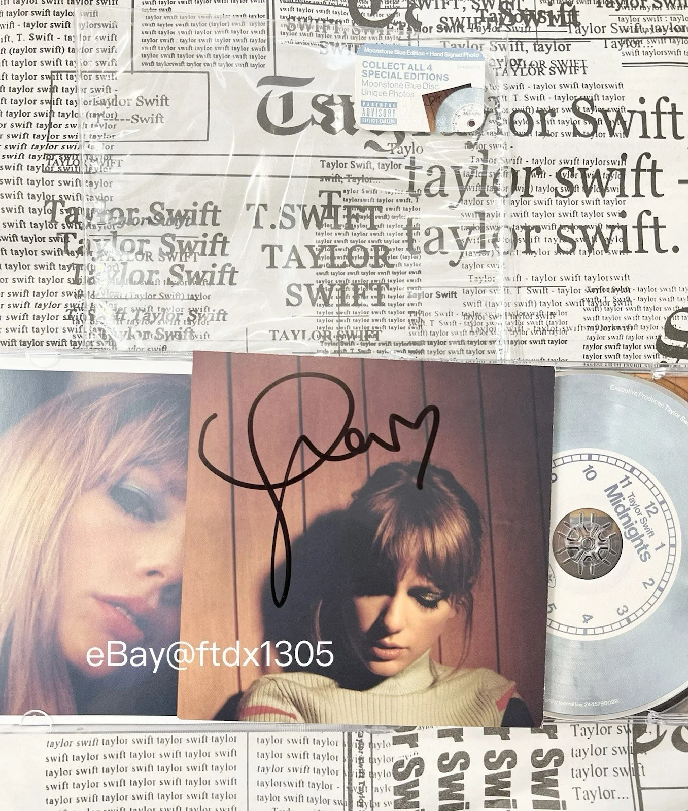Taylor Swift Midnights Moonstone Signed CD WITH HEART IN HAND RARE SOLD OUT!!, изображение 3