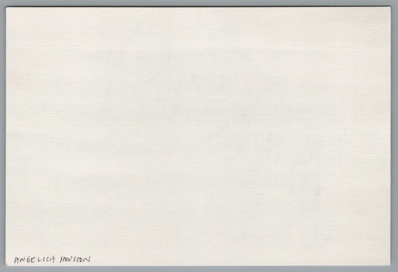 Angelica Huston — Angelica Huston Signed 4x6 Index Card The Addams Family Autographed, image 2