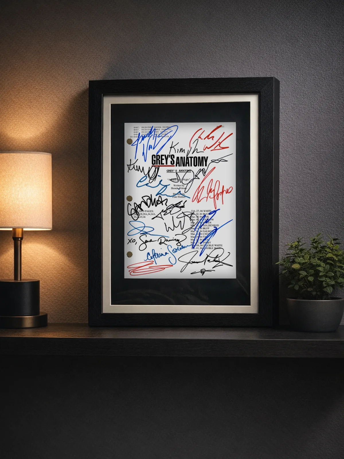 Greys Anatomy, Signed Pilot TV Script with Cast Autographs, Reproduction, image 5