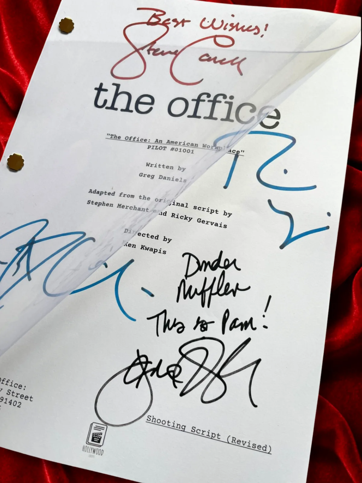 The Office Signed TV Pilot Script, Framed Screenplay Reproduction with Cast, image 4