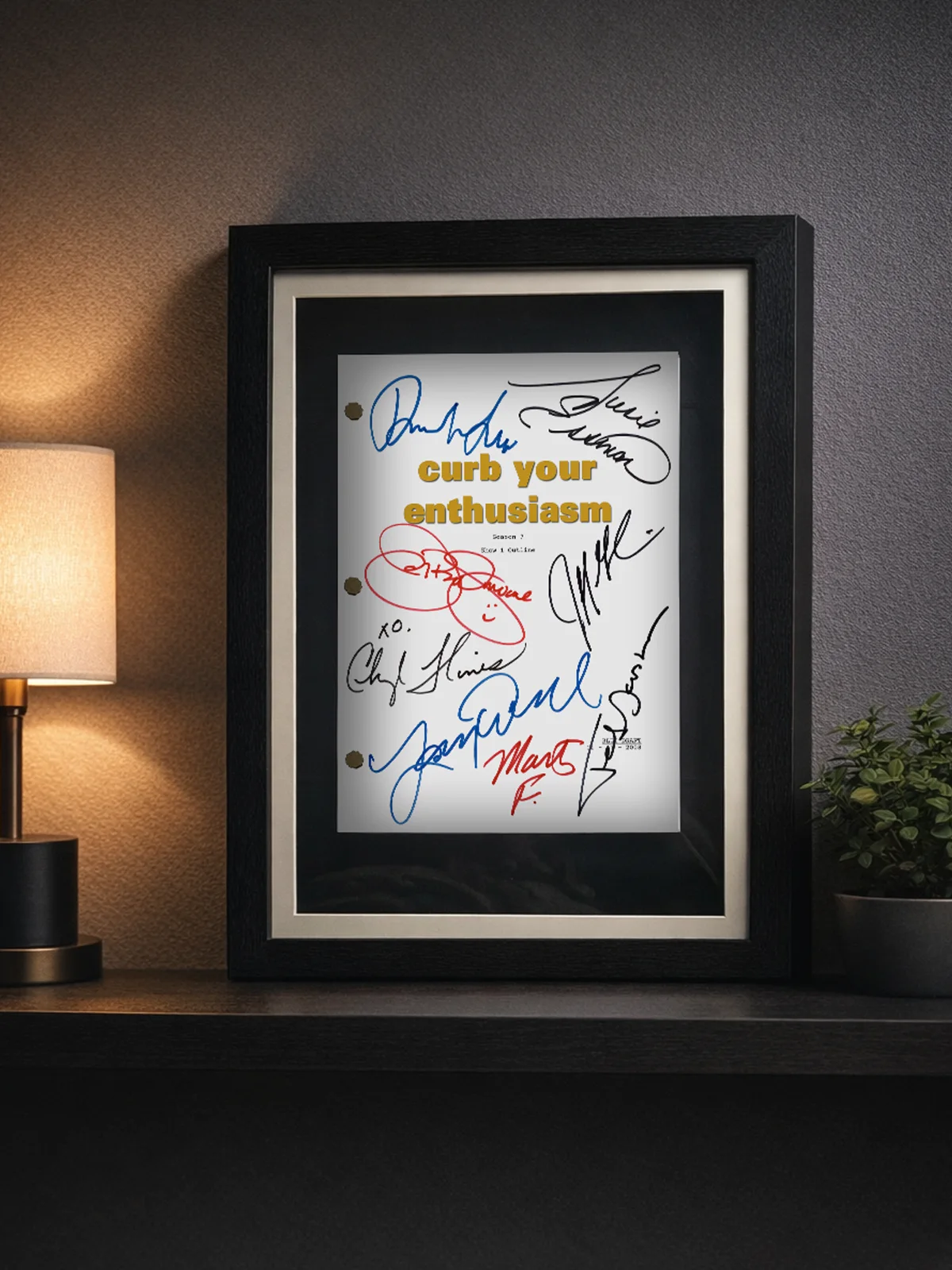 Curb Your Enthusiasm, Signed Pilot TV Script plus Cast Autographs, Reproduction, image 5