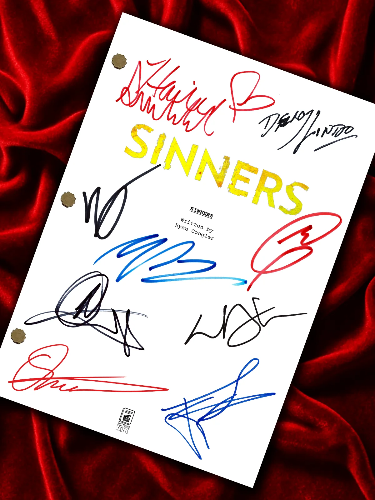 Sinners, Signed Movie Script, Full Screenplay with Cast Autographs Reproduction, image 5