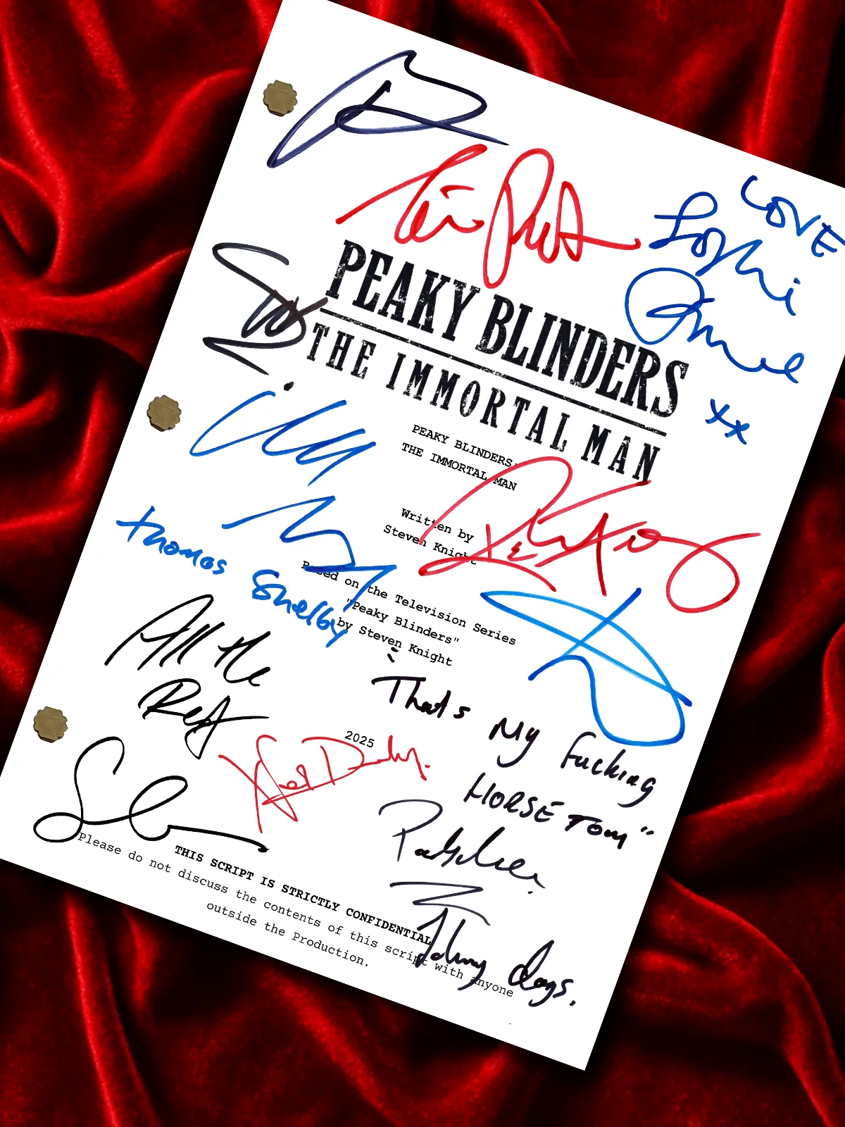 Peaky Blinders The Immortal Man Signed Movie Script Full Screenplay Reproduction, изображение 2