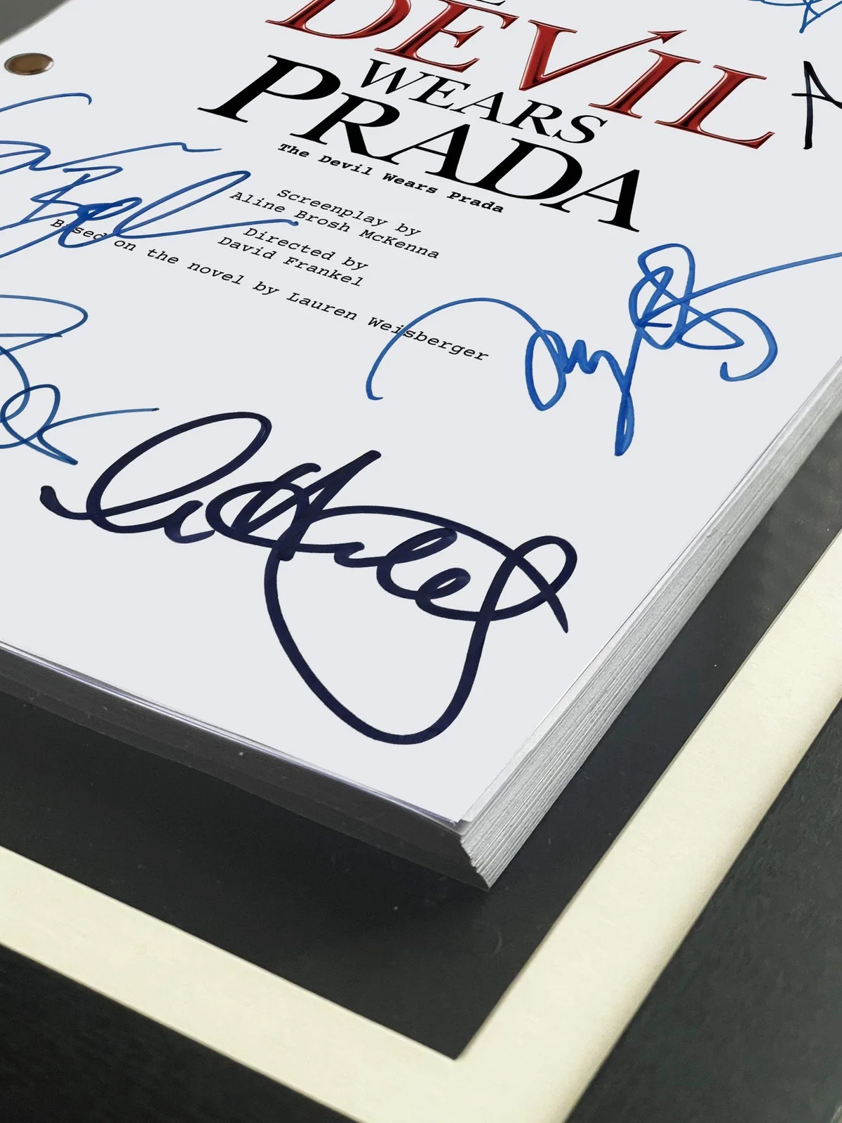 Devil Wears Prada, Signed Movie Script, Full Screenplay, Framed Reproduction, image 3