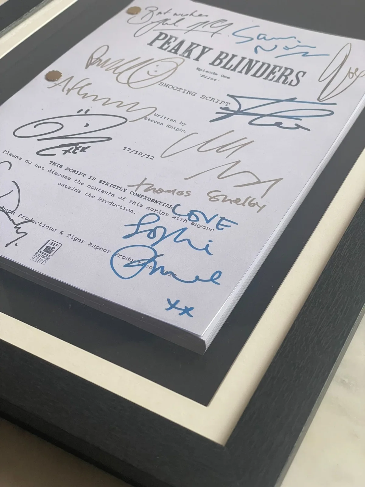 Peaky Blinders Merch, Signed TV Pilot Script, Cillian Murphy & Cast Autographs, image 4
