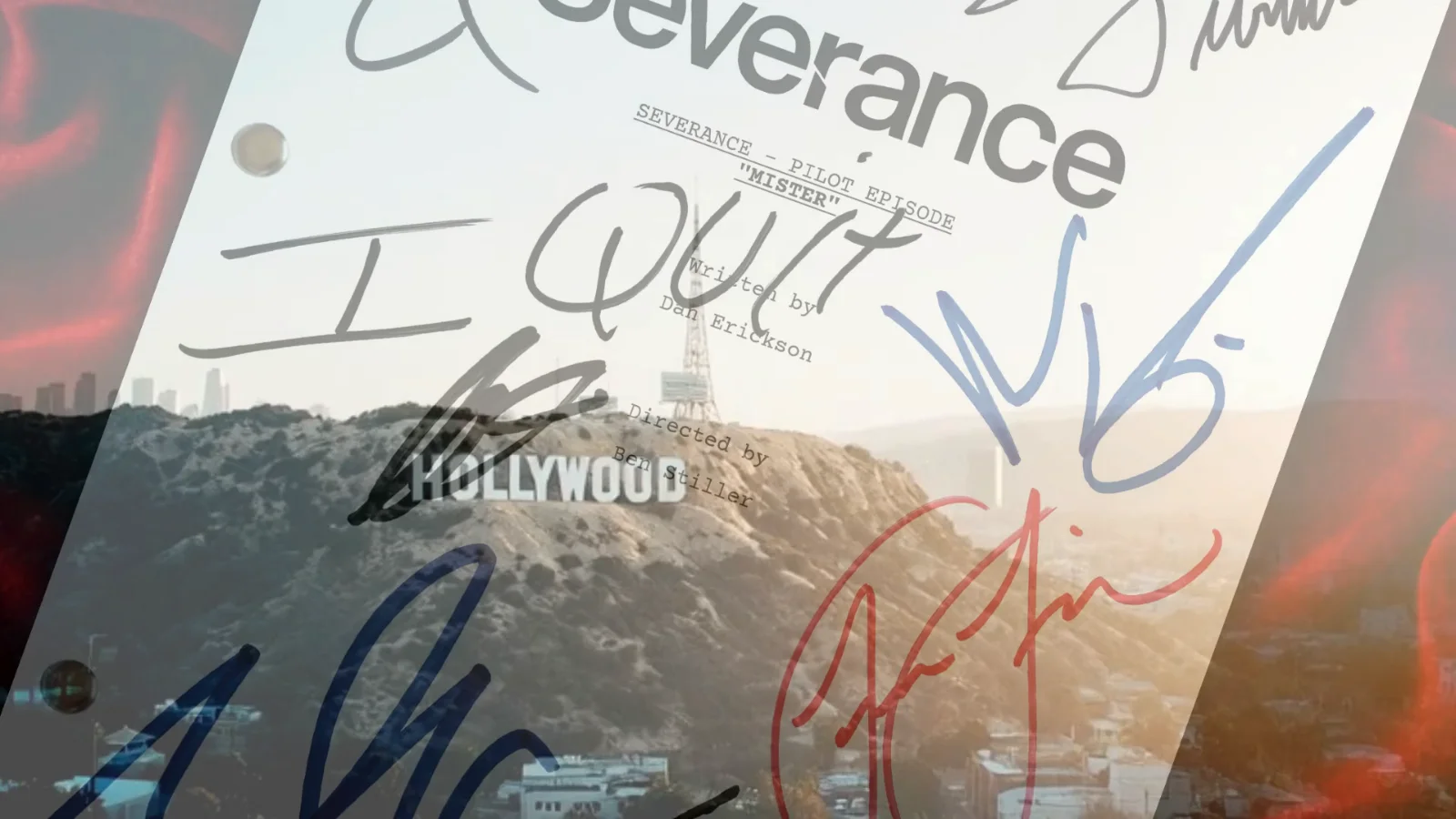 Severance, Signed Pilot TV Script with Cast Autographs, Movie Prop Reproduction, image 3