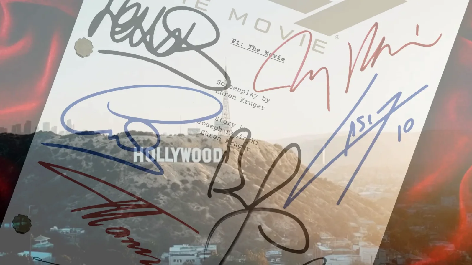 F1 The Movie Signed Movie Script, Formula 1, George Russell, Reproduction, изображение 3