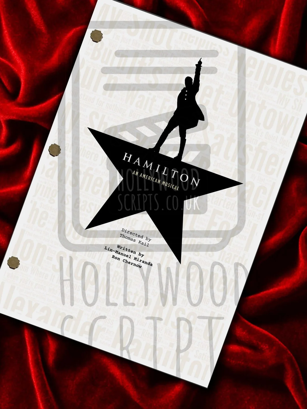Hamilton Musical Signed Movie Script, Lin-Manuel Miranda Framed Reproduction, image 5