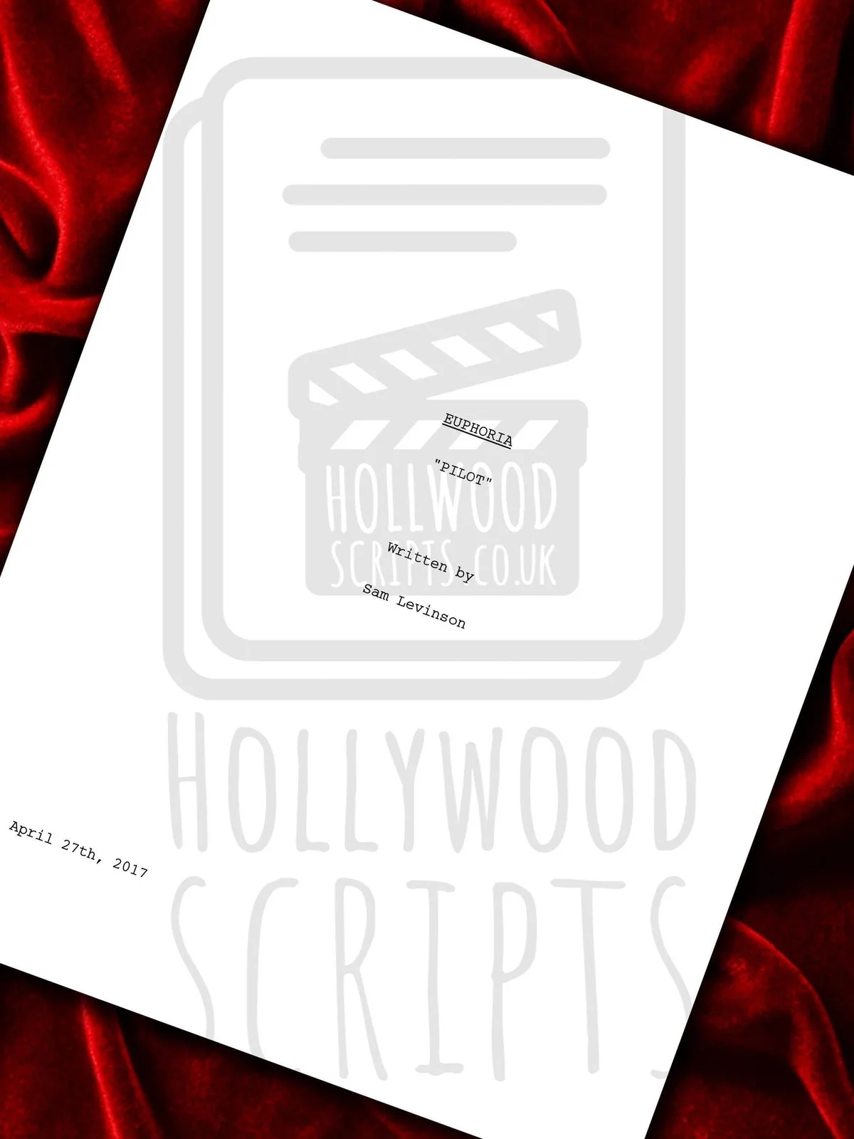 Euphoria Signed TV Show Pilot Script, Framed, Full Screen Play Reproduction, image 4