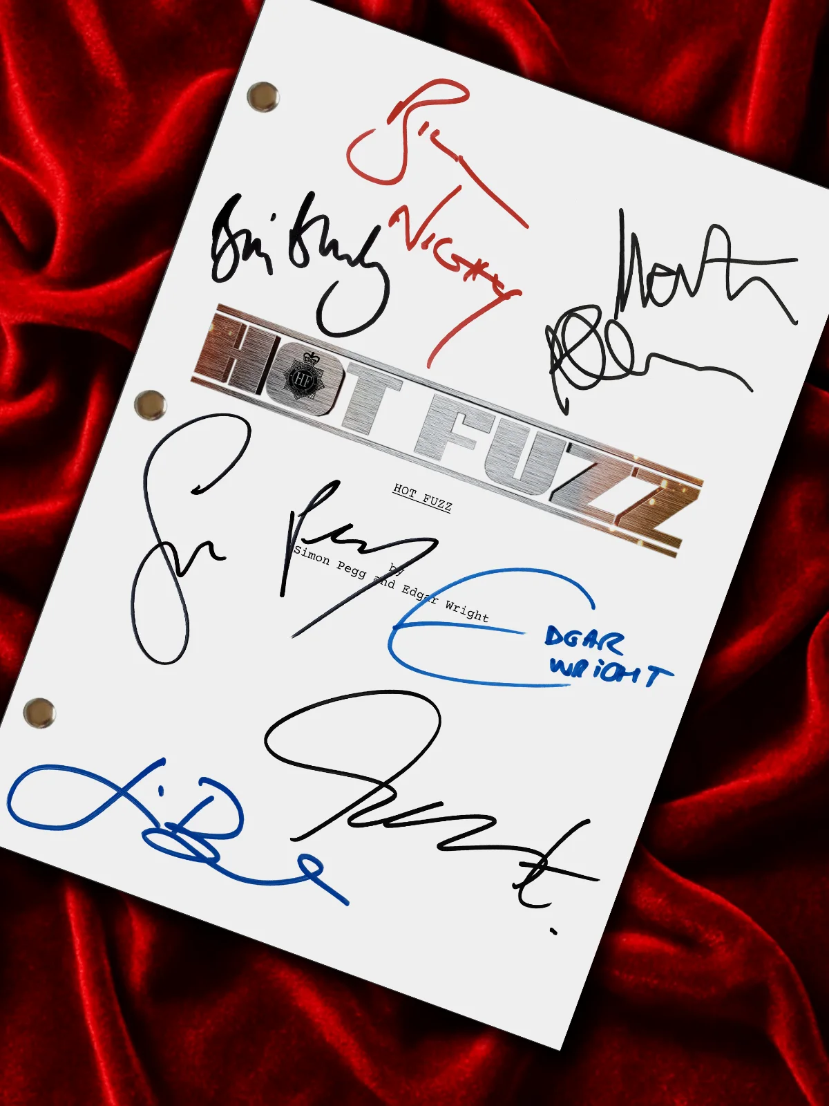 Hot Fuzz Signed Movie Script, Greater Good, Full Screenplay Reproduction & Cast, изображение 2