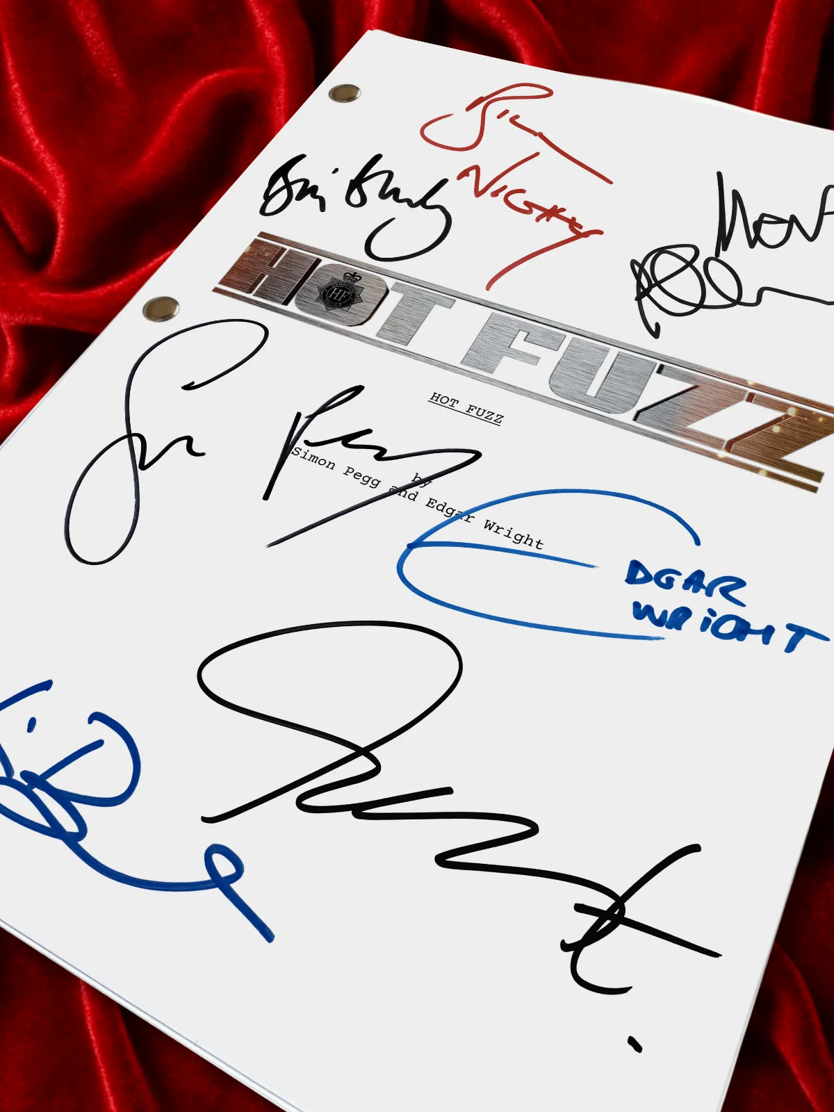Hot Fuzz Signed Movie Script, Greater Good, Full Screenplay Reproduction & Cast, изображение 4